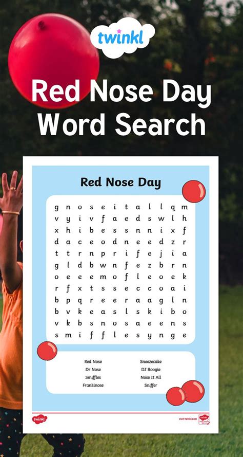 red nose day word search